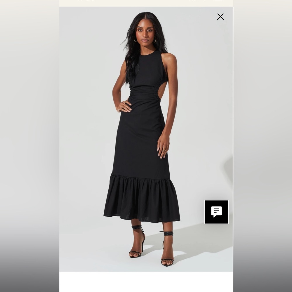 Never worn black linen dress